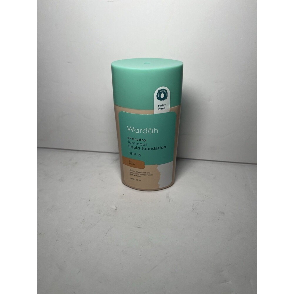 wardah luminous liquid foundation 03 beige 35ml SPF 15